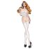 Bombshell - Sheer Corset Set (White) - M