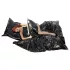 Black Vinyl Bedding Set - 135x200cm