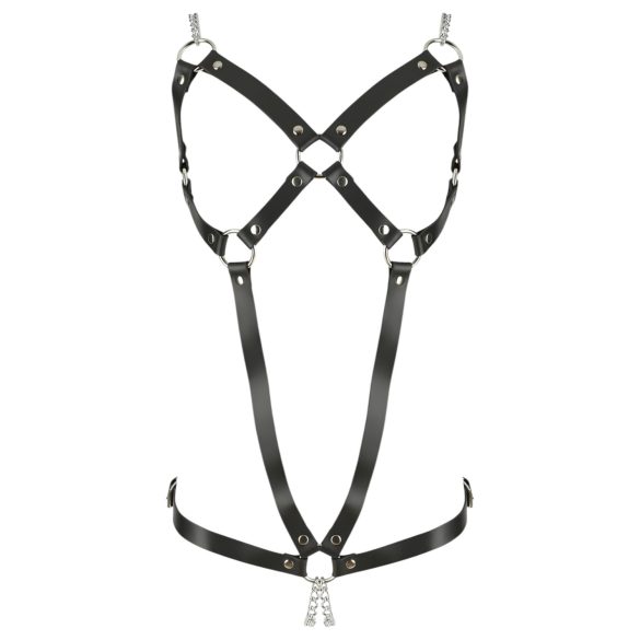 ZADO - Black Leather Chain Harness Body (S-L)