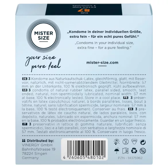 Mister Size Thin Condoms - 57mm (3-pack)