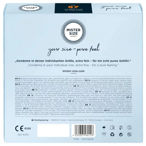Mister Size Ultra-Thin Condoms - 57mm (Pack of 36)