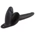 You2Toys - Black Silicone Strap-On Duo Dildo
