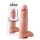 King Cock 12" Realistic Dildo with Balls (Natural)