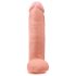 King Cock 12" Realistic Dildo with Balls (Natural)