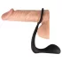 Black Velvet - anal plug with penis ring (black)