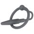 Silicone Glans Ring with Tapered Dilator (Grey)