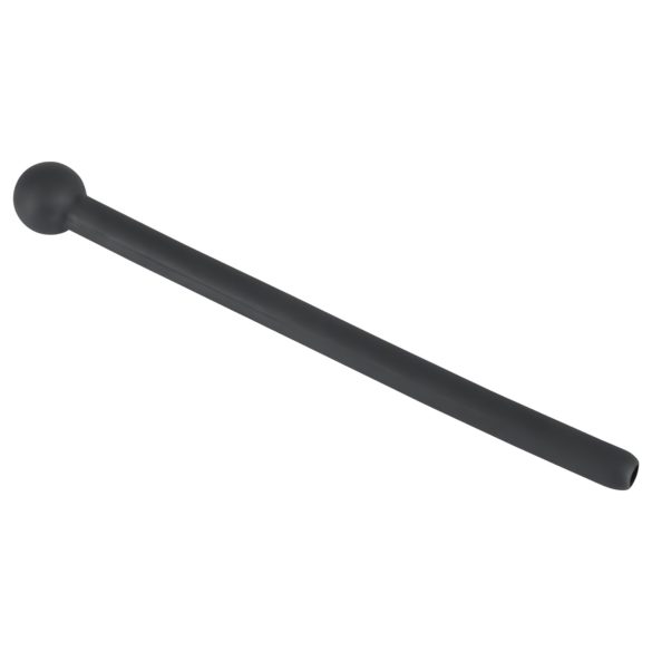 Hollow Silicone Urethral Dilator for Water Sports Play - Black
