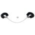 You2Toys - Plush Handcuffs with Long Chain - Black