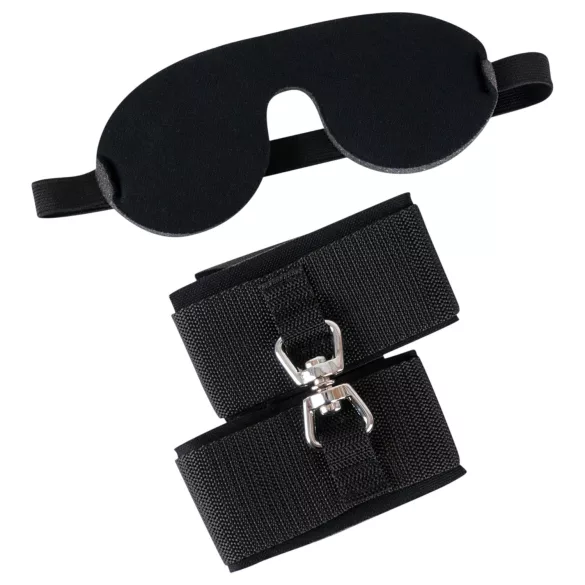 Bad Kitty - Handcuffs and Eye Mask (Black)