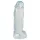 Crystal Clear Big Dong - jelly giant dildo (21.5 cm)