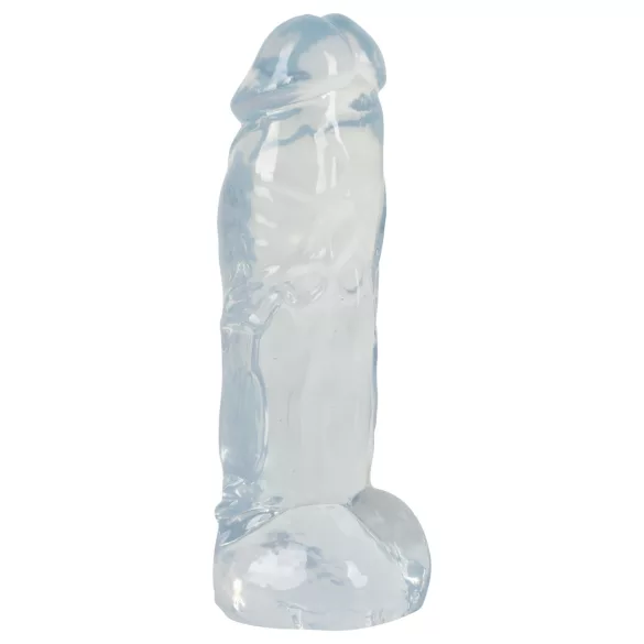 Crystal Clear Big Dong - jelly giant dildo (21.5 cm)