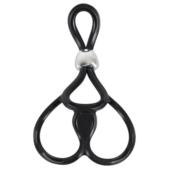 You2Toys - Triple Adjustable Penis & Testicle Ring (Black)