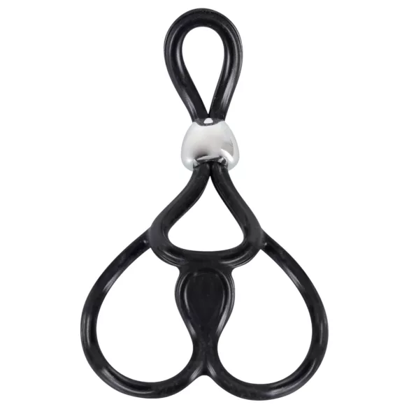 You2Toys - Triple Adjustable Penis & Testicle Ring (Black)