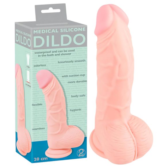 Medical - Silicone Dildo (8") - Natural