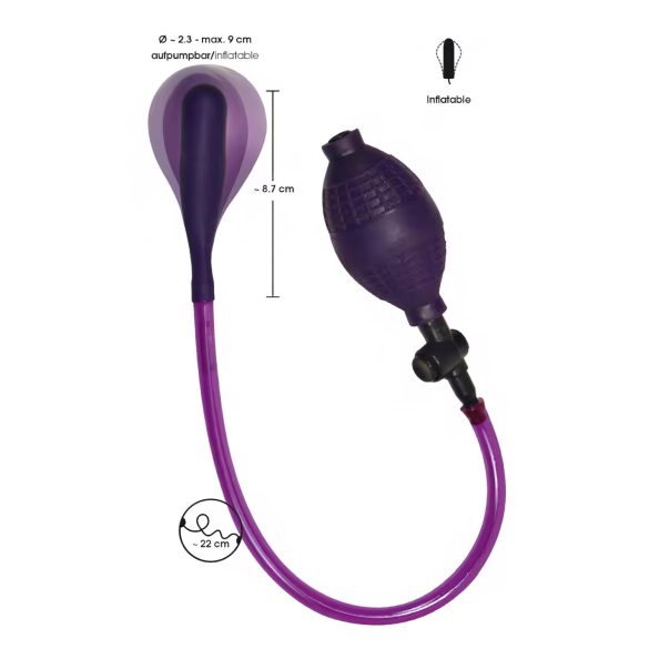 Bad Kitty - Latex Inflatable Anal Expander (Purple)