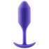 b-vibe Snug Plug 2 - double ball anal plug (114g) - purple