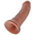 King Cock 8 Dildo (8") - Dark Natural