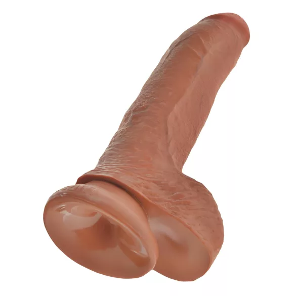 King Cock 9" Testicle Dildo (23 cm) - Brown