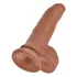 King Cock 9" Testicle Dildo (23 cm) - Brown