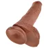 King Cock 10" Large Dildo with Balls (25 cm, Brown)