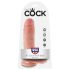 King Cock 8" Realistic Dildo with Balls (20 cm) - Natural