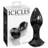 Icicles No. 78 - Sleek Black Glass Anal Plug