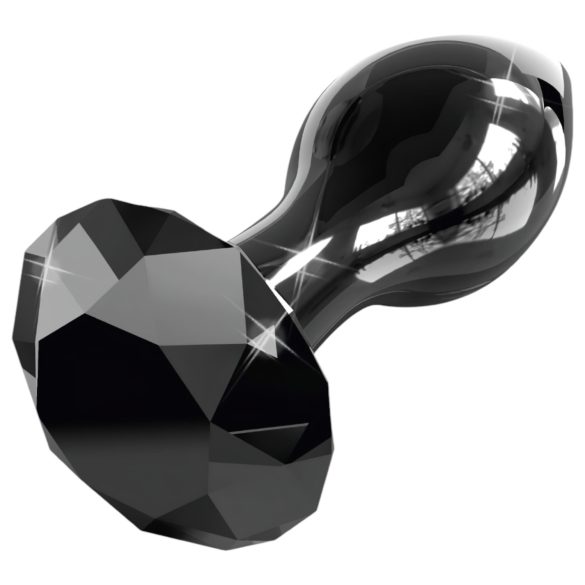Icicles No. 78 - Sleek Black Glass Anal Plug