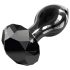 Icicles No. 78 - Sleek Black Glass Anal Plug