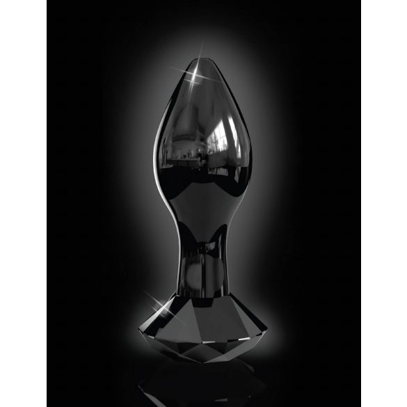 Icicles No. 78 - Sleek Black Glass Anal Plug