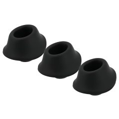   Womanizer Premium M - Replacement Suction Cap Set - Black (3pcs)