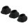 Womanizer Premium M - Replacement Suction Cap Set - Black (3pcs)