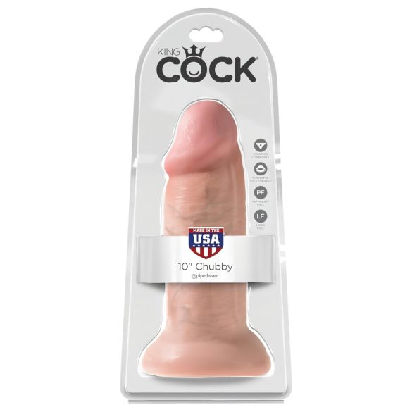 King Cock 10" Dildo (25cm) - Natural