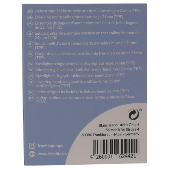 Fröhle LR002 (2.1cm) - Medical Penis Ring Set (3 Pieces)