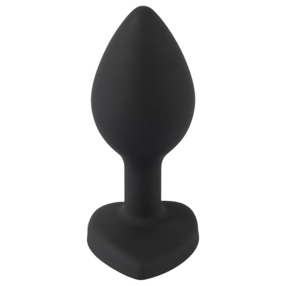 You2Toys Gemstone Anal Plug - Black with White Gem