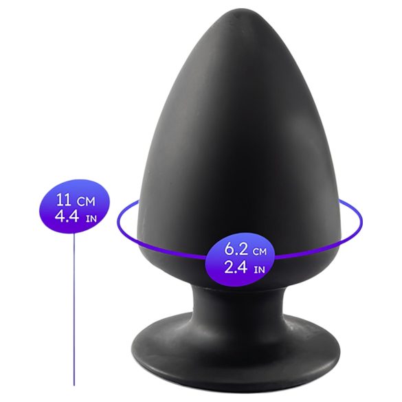 Silexd M - Flexible Anal Plug - 11cm (Black)