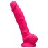 Silexd 7 - Suction Cup Dildo with Testicles - 17.5cm (Pink)