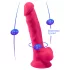 Silexd 7 - suction‑cup, testicle dildo - 17.5 cm (pink)