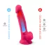 Silexd 7 - suction‑cup, testicle dildo - 17.5 cm (pink)