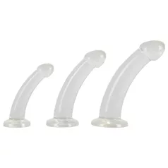   Crystal Clear - Acorn Anal Dildo Set - 3 Pieces (Transparent)