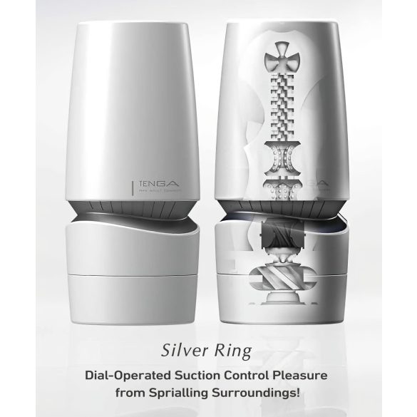 TENGA Aero - Super Suction Masturbator (White-Silver)