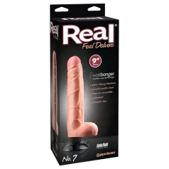   Deluxe Real Feel No.7 - Realistic Vibrator with Scrotum (Natural)