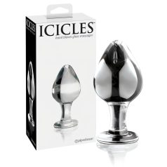 Icicles No. 25 - Clear Glass Tapered Anal Plug