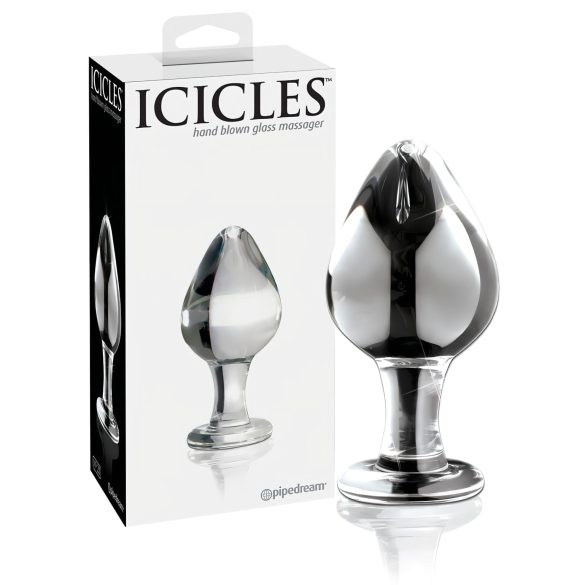 Icicles No. 25 - Clear Glass Tapered Anal Plug