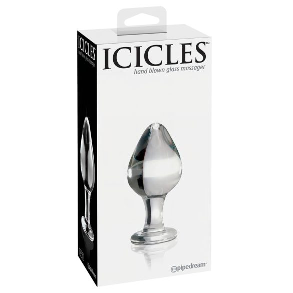 Icicles No. 25 - Clear Glass Tapered Anal Plug