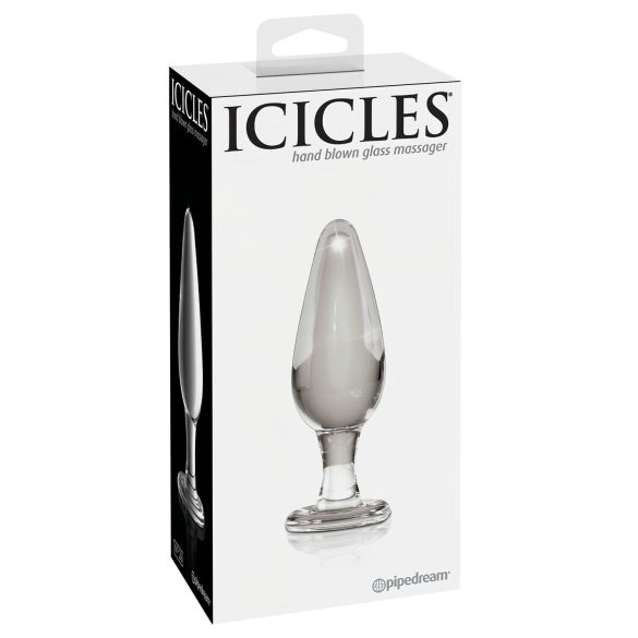 Icicles No. 26 - Tapered Glass Anal Plug (Transparent)