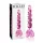 Icicles No. 43 - Beaded Heart Glass Dildo (Pink)