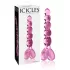 Icicles No. 43 - Beaded Heart Glass Dildo (Pink)