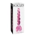 Icicles No. 43 - Beaded Heart Glass Dildo (Pink)