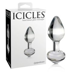 Icicles No. 44 - Tapered Glass Anal Plug (Clear)
