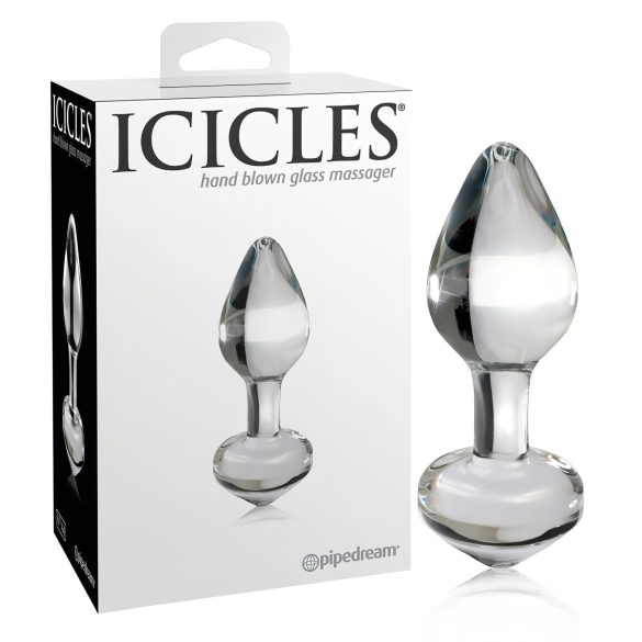 Icicles No. 44 - Tapered Glass Anal Plug (Clear)